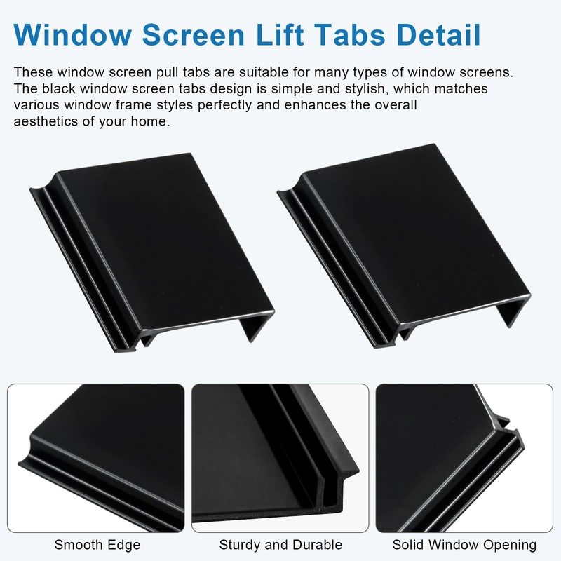 10 Pack Window Screen Pull Tabs, Window Screen Lift Tabs