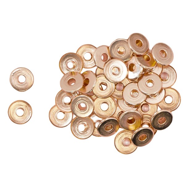 Craftelier - Pack of 40 metal eyelets, ideal for cards, scrapbooking and other crafts, suitable for EVA rubber or album covers, outer diameter: 13 mm, rose gold