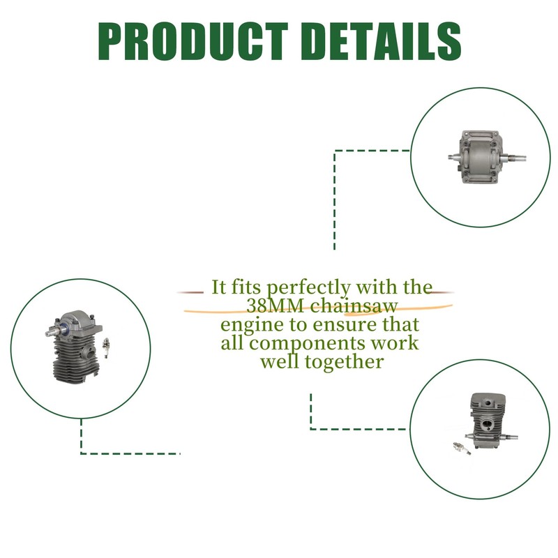 marddpair 38MM 1132 030 0402 Cylinder Piston Kit Crankshaft Assembly