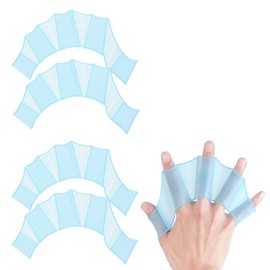 WUSJCOF 2 Paar Webbed Aquatic Gloves Schwimmpaddel Schwimmhandschuhe Schwimmflossen für Frauen Männer für Schwimmtraining zum Schnorcheln (L)