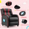 Costzon Kids Recliner, Gaming Recliner Chair w/Side Pockets, Footrest, Headrest