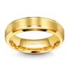 TRUMIUM 6MM Gold Wedding Ring Band for Men Women Tungsten