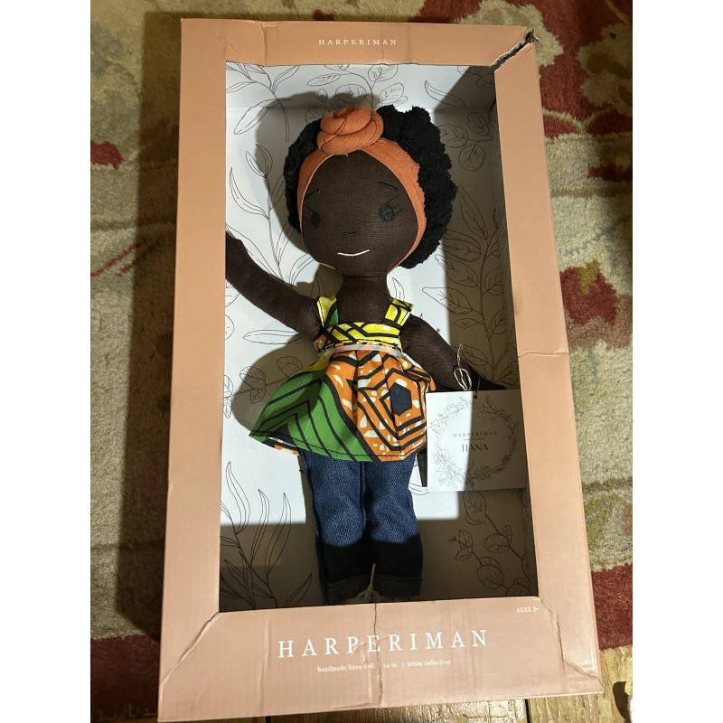 Harperiman NIB Harperiman “Hana” 14" Handmade Linen Plush Doll Made
