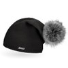 Neverless® Unique Women Lined Knitted Beanie Hat with Fur Bobble