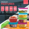 SOL 24pk Small Plastic Containers with Lids 80ml Stackable Small