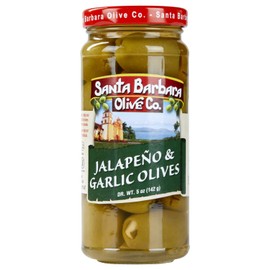 Santa Barbara 3pk Double Stuffed Jalapeño & Garlic Olives 5oz