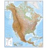 Maps International Large Physical North America Wall Map - Laminated