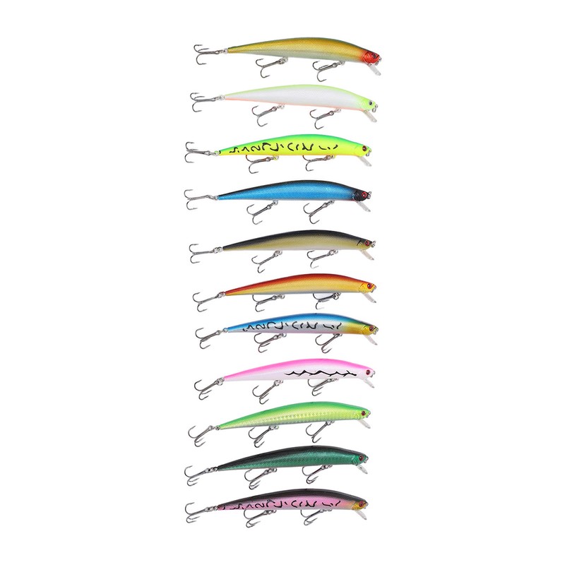 11 Pcs Simulation Minnow Lure Plastic Fishing Bait Fishing Accessories