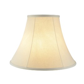 Aspen Creative 38004-2, Bell Collapsible Spider Lamp Shade, Beige, 8" Top x 17" Bottom x 13" Slant Height, Set of 2