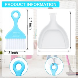 CHENGU 3 Pcs Mini Dustpan Set Brush for Table Whisk Brooms Small Dustpan Broom Set Mini Dust Pans with Brush Tiny Cleaning Table Sweep for Car Desk Keyboard Countertop Nest