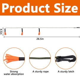 RunNico 4pcs Deer Scent Drag Line - Drag Scent Applicators - Orange Scent Drag for Deer