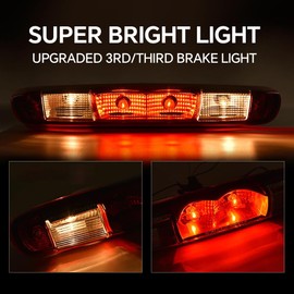 PIT66 Third Brake Light 3rd Cargo Lamp High Mount Stop Light Compatible with Chevy Silverado GMC Sierra 1500 2008-2013/Fit Chevy Silverado GMC Sierra 2500 HD 3500 HD 2008-2014 25890530