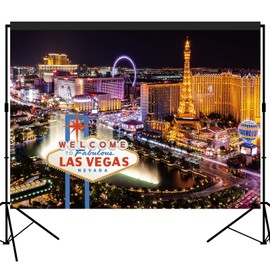 musykrafties Welcome to Fabulous Las Vegas Casino Night Party Backdrop Large Banner Decoration Dessert Table Photography Background Photobooth Prop 7x5 feet