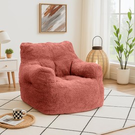 Cvortll Bean Bag Chair with Filler, Bean Bag Sofa with Tufted Soft Stuffed Filling, Fluffy and Lazy Sofa, Comfy Cozy BeanBag Chairs with Memory Foam for Dorm, Apartment, Living Room…