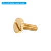 PATIKIL 20pcs M5x15mm Knurled Thumb Screws Flat Tip Brass Bolts