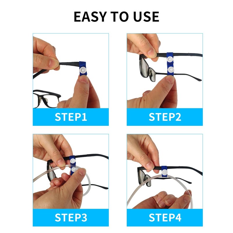 8PCS Oxygen Tube Holder for Glasses，Oxygen Nasal Cannula Clips for