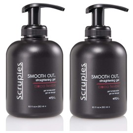 Scruples Smooth Out Hair Straightening Gel (8.5oz) - Anti-Frizz Hair Balm for Men & Women – Conditioning & Smoothening Cream – Controls Curls - Suitable for All Hair Types - Pack of 2