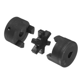 uxcell 1/2" to 5/8" L095 Flexible 3-Piece L-Jaw Coupling Coupler Set & Buna-N NBR Rubber Spider for Log Splitter Hybrid Equipment