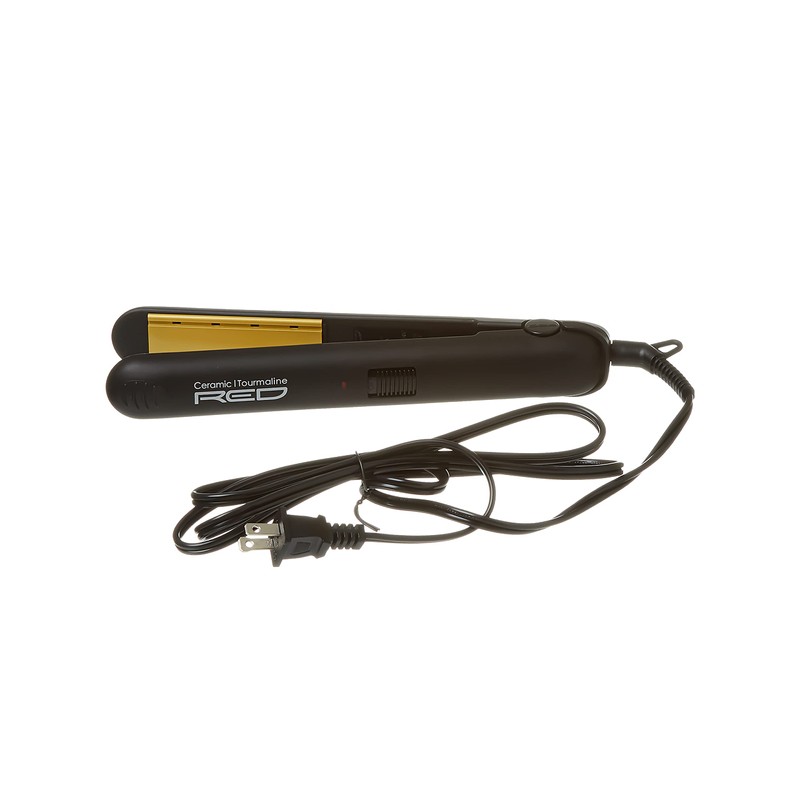 Red by Kiss Titanium Styler Flat Iron (Ceramic, 1 1/4"