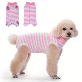 TQFlow Dog Bodysuit After Op, Body Dog Castration Wound Protection Suits Female Male, Wound Protection Professional Pet Recovery Suit, Surgical Body Dog Bodysuit, Breathable Dog Onesie (Pink, XXL)
