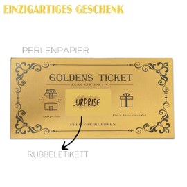 ZELAITE 5 × Voucher to Fill Yourself with Scratch Sticker, Card with Scratch Sticker for Labelling, Scratch Card as Birthday Card or Voucher Card for Valentine's Day (B)