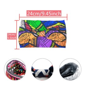 Pack of 6 Headbands for Women Wide Knotted Turban Bandana Boho Headscarves Wraps Yoga Hair Bands Fabric Elastic Headband Sports Running Headscarves (Africa Hairband)