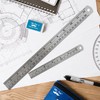 Mr. Pen Steel Rulers, 6 inch and 12 inch Metal