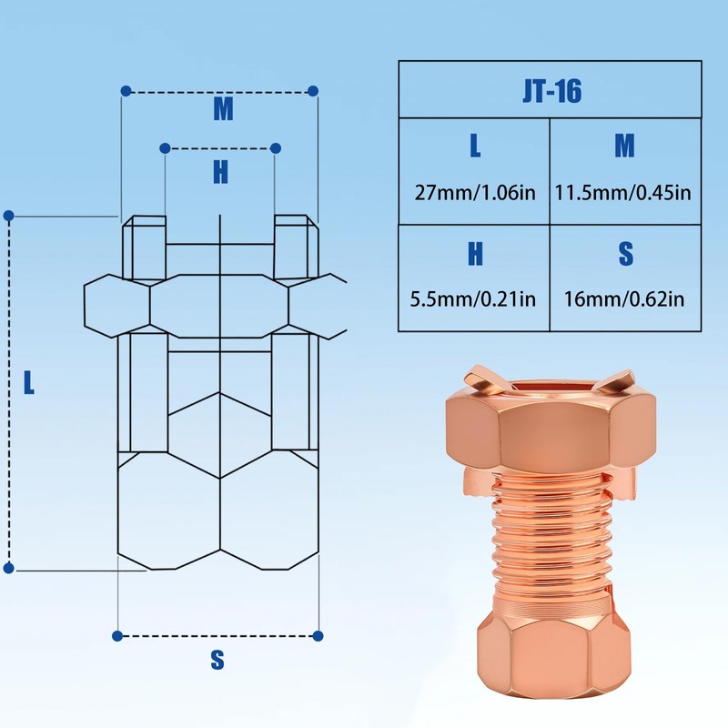 Electric Fence Split Bolt Connectors - High Strength Solid Copper