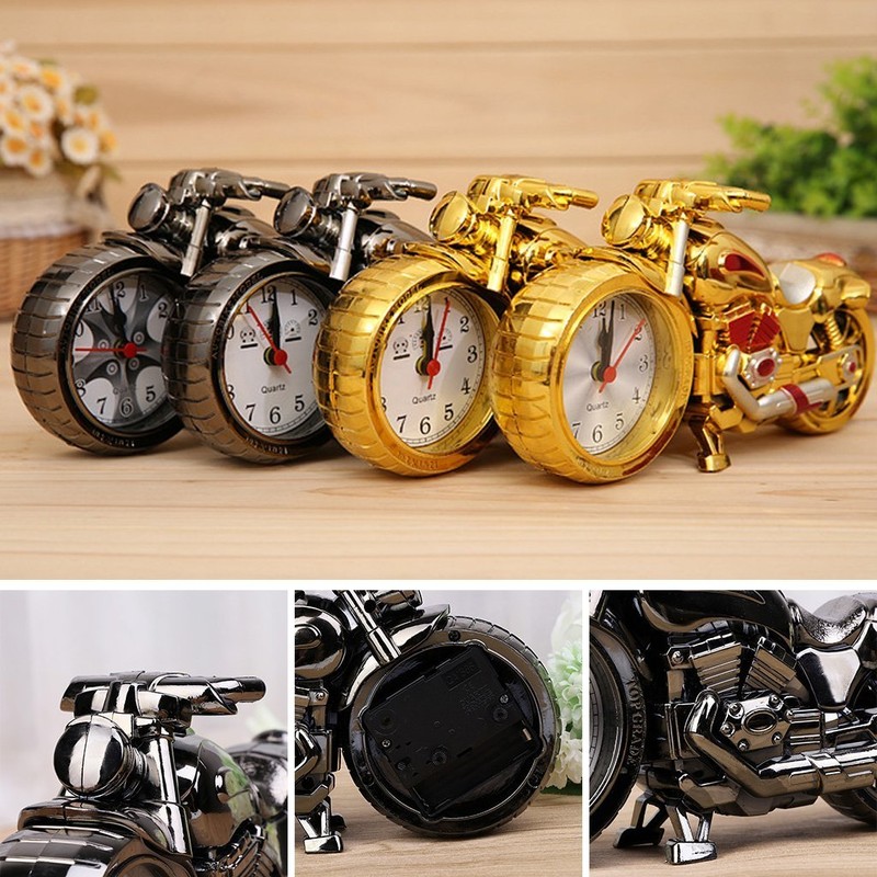 Gearmax Retro Motorcycle Style Students Alarm Clock Desk Time Clock