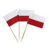 100 pcs Poland Flag Polish Small Toothpick Mini Cupcake Flags