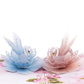 Pop Up Card 2 Swans