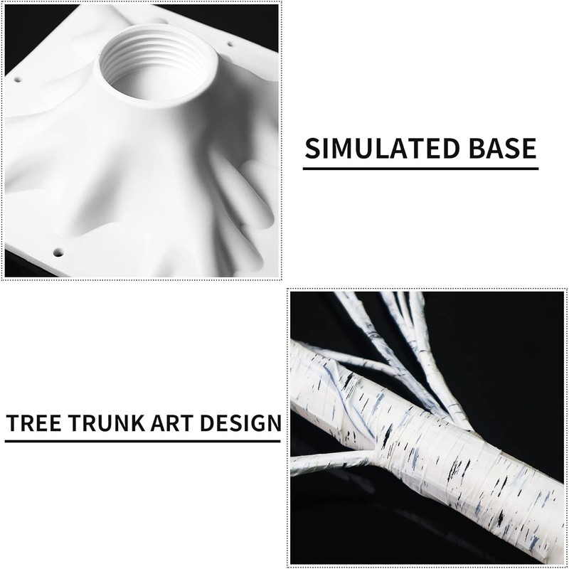 ooLALoo 6 FT Lighted Birch Tree with 128 Led Lights