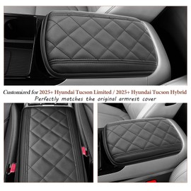SKTU for 2025 Hyundai Tucson Accessories Center Console Cover for 2025+ Hyundai Tucson Limited/Tucson Hybrid Armrest Cover 2025 Tucson Hybrid Center Console Cushion (Only Fit Limited/Hybrid)