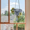 Elephant Sunflowers Window Hanging