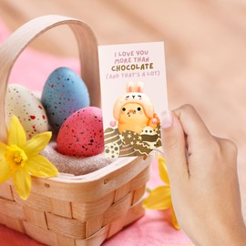 Valentines Day Cards for Kids School Classroom Exchange Puns, Cute Mini Lunch Box Notecards Party Favors - Pack of 21 Cards (Cute Bunny Mini Cards - 21 Cards)