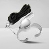 Brass Finger Grip Whistle with Lanyard