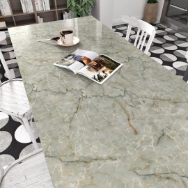 LIKILIKI Green Marble Contact Paper for Countertops Waterproof Granite Peel and Stick Wal