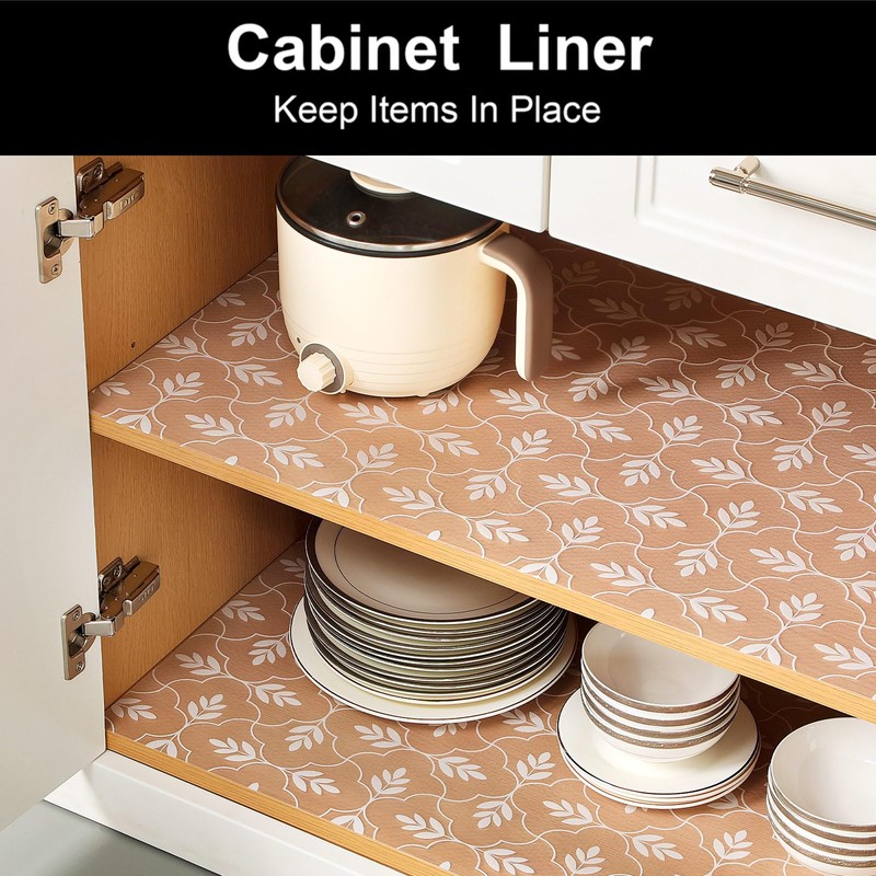 Cooyes Shelf Drawer and Cabinet Liner, Washable Oil-Proof Leaf Shelf