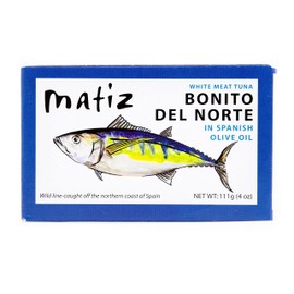 Matiz Bonito Del Norte, 4 Ounce, White Meat Tuna in Olive Oil (5 Tins)