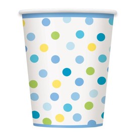 Unique Party 47156 - 9oz Stork Boy Baby Shower Paper Cups, Pack of 8