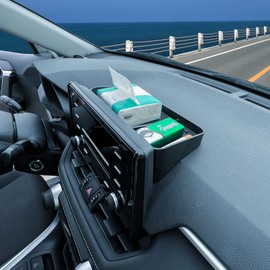 TOPINSTALL Dash Center Console Tray Compatible with 2019-2025 Toyota Rav4 8'' Screen, Dashboard Storage Organizer Solid Plastic Tissue Sunglasses Holder (Not for New 10.5'' Multimedia Display)