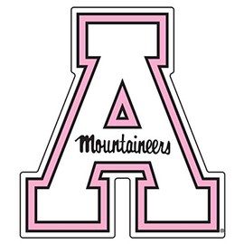 Appalachian State Mountaineers Decal (PINK APPY A DECAL (3''4''6''12''), 6")