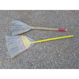 Vietnamese Soft Fan Straw Broom with Straw Handle (chổi lúa) 40 inch and a Free Plastic Handle Broom