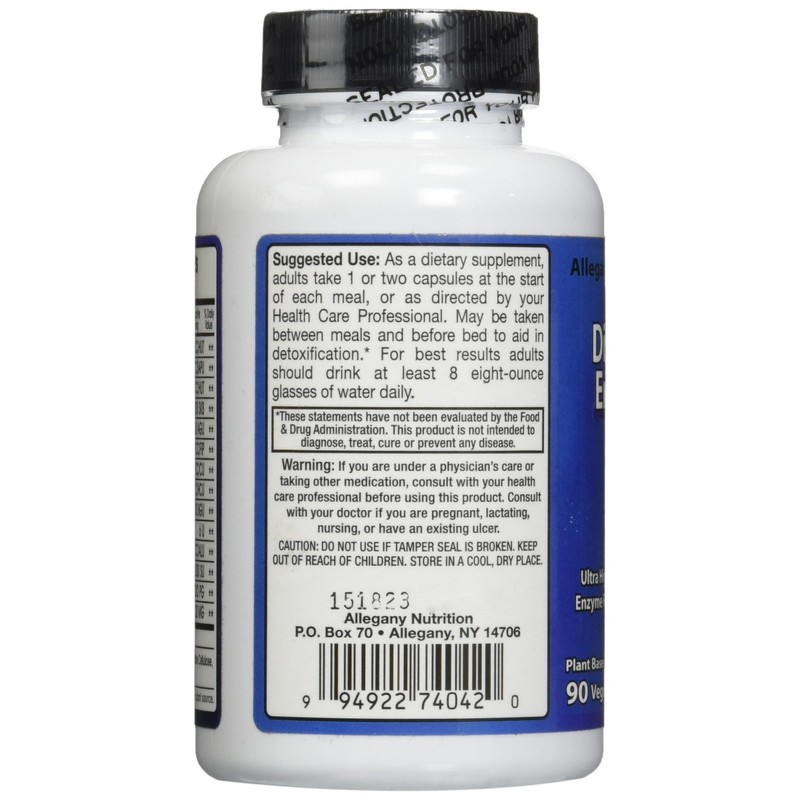 Allegany Nutrition Gluten Free Digestive Enzymes - 90 Count