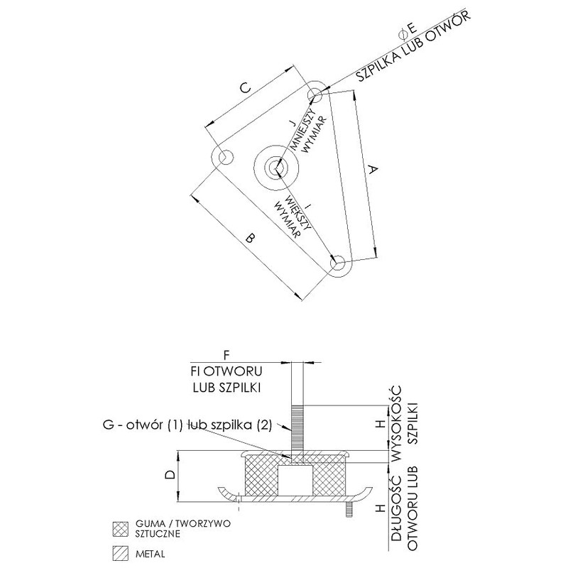 TEDGUM TED12892 SHOCK ABSORBER BRACKET FRONT UPPER LEFT/RIGHT (SET WITH