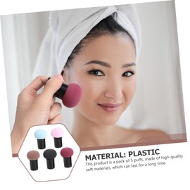 Mikinona 5pcs Mushroom Shape Makeup Puff Versatile Wet Dry Applicator for Foundation Blush and Highlighter Soft and Flexible Powder Puff for Application Essential Makeup Tool for Skin Types