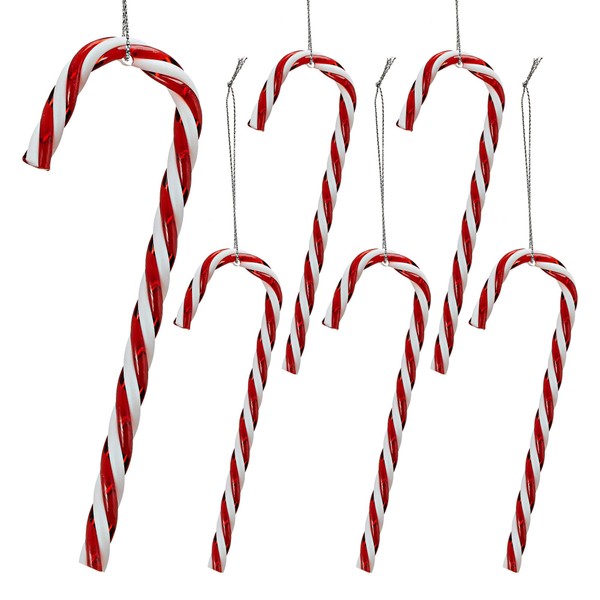Candy Canes Set of 6 Red/White Approx. 12 cm Christmas Decoration Christmas Tree Decorations