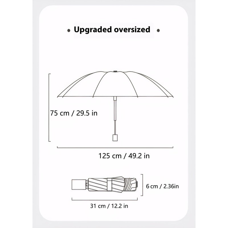 Meichoon Upgrade Super Large Size Umbrella for 3-4 Person Enhanced