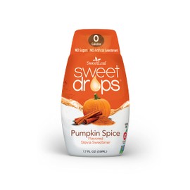 SweetLeaf Sweet Drops Pumpkin Spice Liquid Stevia Sweetener - Pumpkin Spice Stevia Liquid, Zero Calories, Zero Sugar, Non-GMO, Gluten-Free, Keto Friendly, Pumpkin Stevia Drops - 1.7 Fl Oz