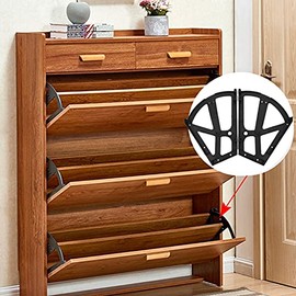 Bisagra para cajón de zapatos, bisagras para zapatero, 4 juegos de muebles para el hogar, zapatos, cajón, gabinete, bisagra, marco de placa abatible, accesorio para estante giratorio